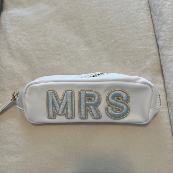 Stoney Clover Lane Handbags - Stoney Clover Lane White 'MRS' Cosmetic Case Bridal